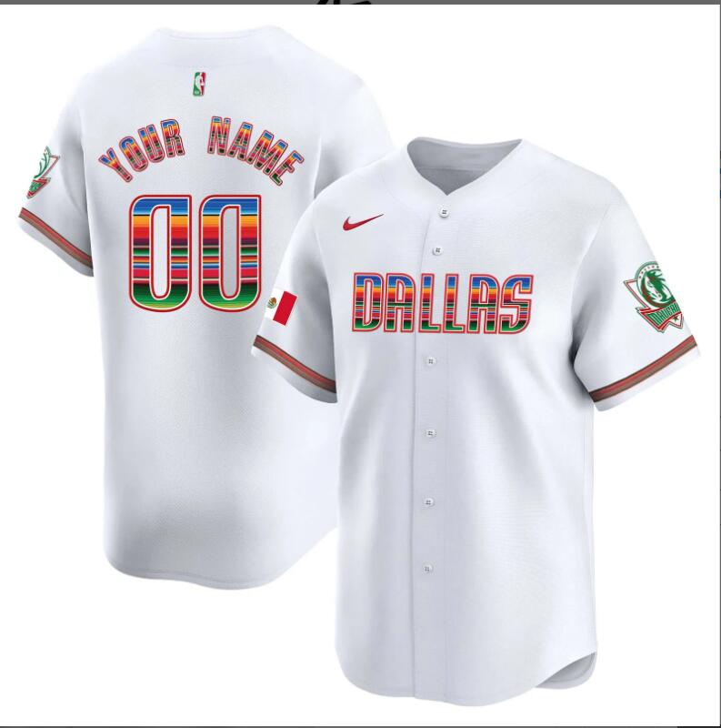 Men Dallas Mavericks Mexico Vapor Baseball Custom white NBA 2024 Jersey->customized nfl jersey->Custom Jersey